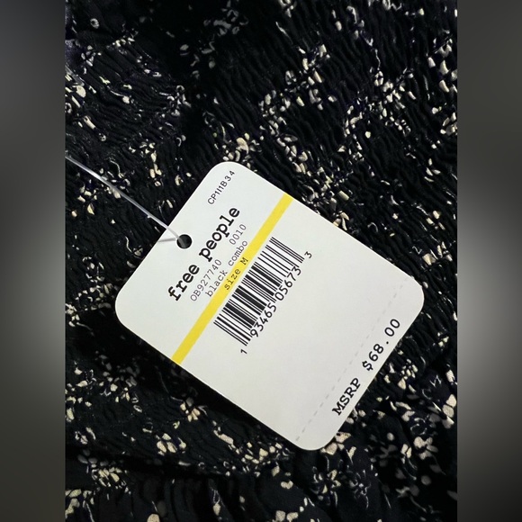 Free People Intimately Caught Up Printed Slip Dress, Black Floral, M - Picture 8 of 8